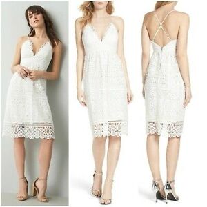 Bardot Versailles White Lace Bridal Shower/Reception Slip Dress Women's Size 4